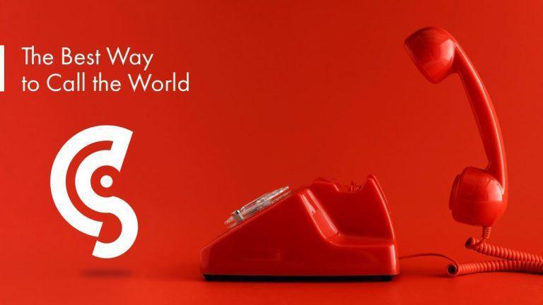 A landline phone is demonstrating the best way to call the world