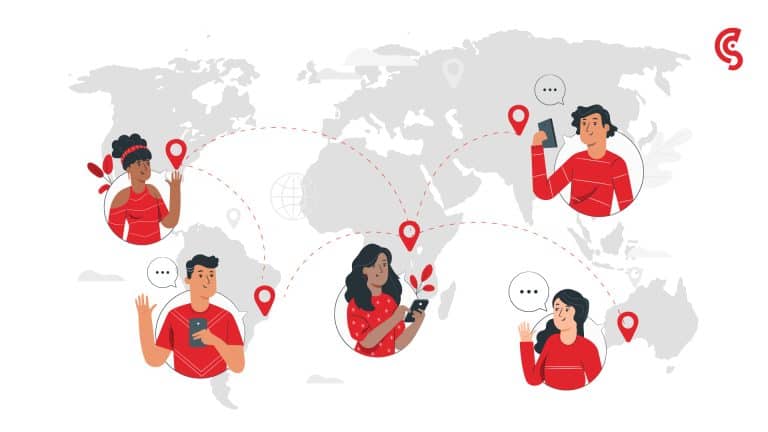 Different individuals connecting with affordable international calling service