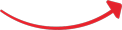 A red is pointing upwards having a transparent background