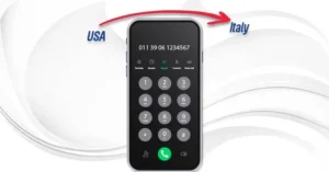 Country code, area code. exit for calling Italy from the US